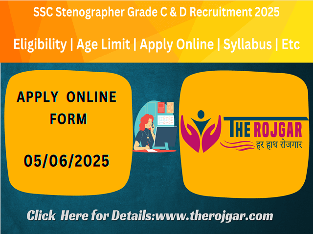 SSC Stenographer Grade C & D 2025 Apply Online 261 Post.